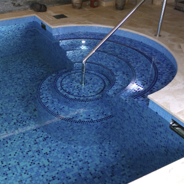 312x495mm Ezarri Pool Mosaic - Cocktail Long Island 25mm Gloss