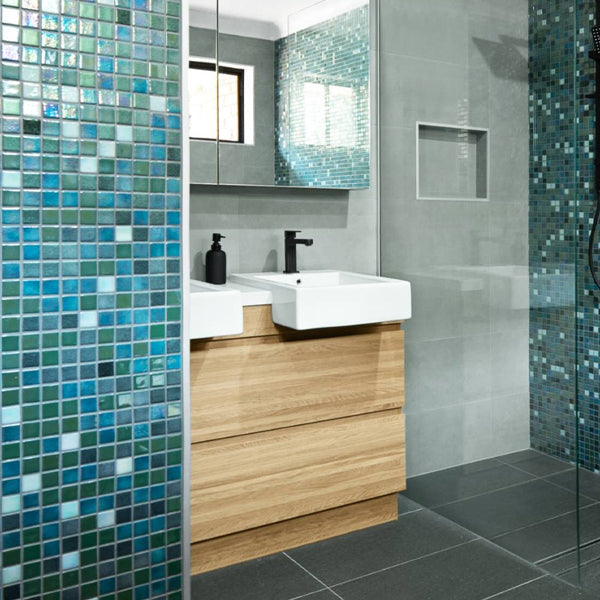 312x495mm Ezarri Pool Mosaic - Cocktail Tomahawk 25mm Gloss