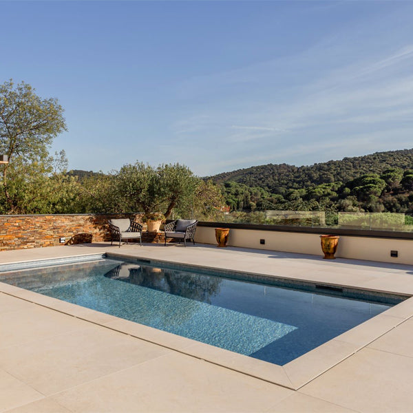 312x495mm Ezarri Pool Mosaic - Gemma Celestite 25mm Gloss