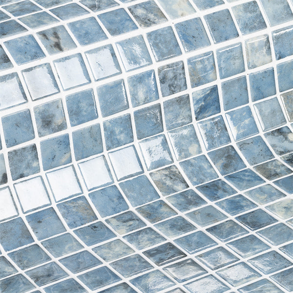 312x495mm Ezarri Pool Mosaic - Gemma Celestite 25mm Gloss