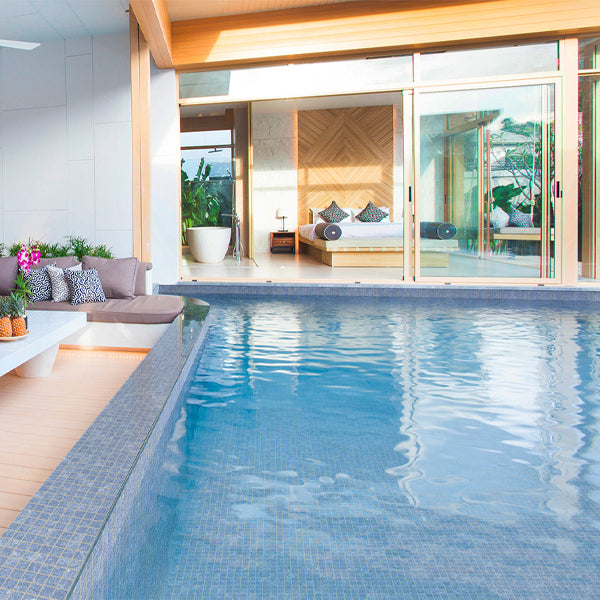 312x495mm Ezarri Pool Mosaic - Gemma Lapis 25mm Gloss