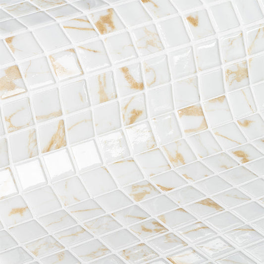 312x495mm Ezarri Pool Mosaic - Gemma Quartz 25mm Gloss