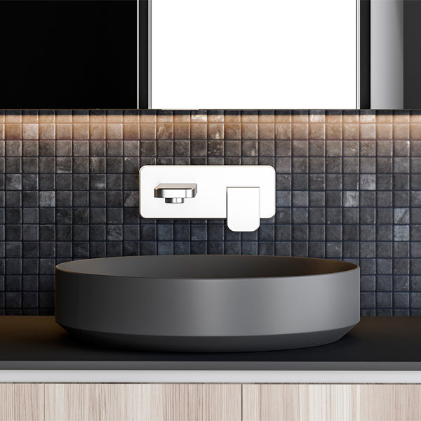 312x495mm Ezarri Pool Mosaic - Gemma Zircon 25mm Gloss