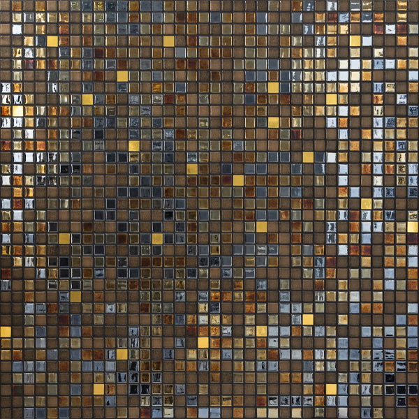 312x495mm Ezarri Pool Mosaic - Gold Alexander Gold 25mm Gloss