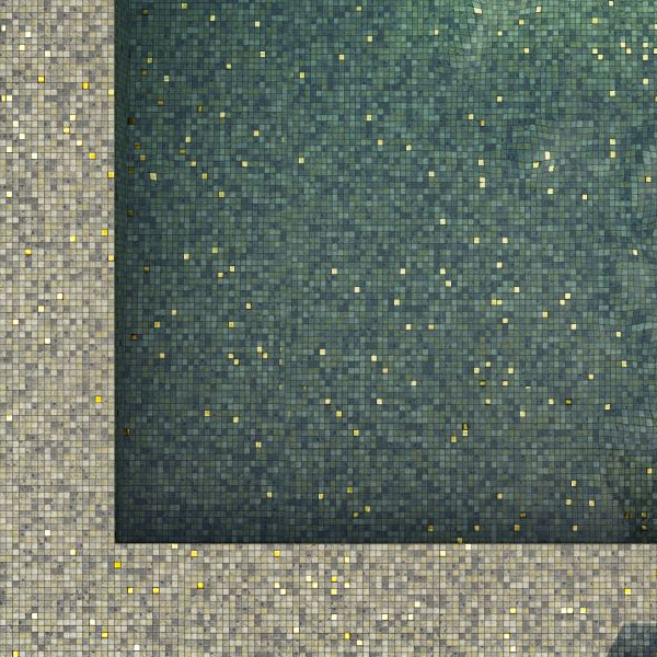 312x495mm Ezarri Pool Mosaic - Gold Bail Stone Gold 25mm Gloss