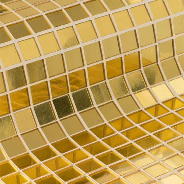 312x495mm Ezarri Pool Mosaic - Gold Gold 25mm Gloss