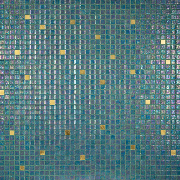 312x495mm Ezarri Pool Mosaic - Gold Jade Gold 25mm Gloss