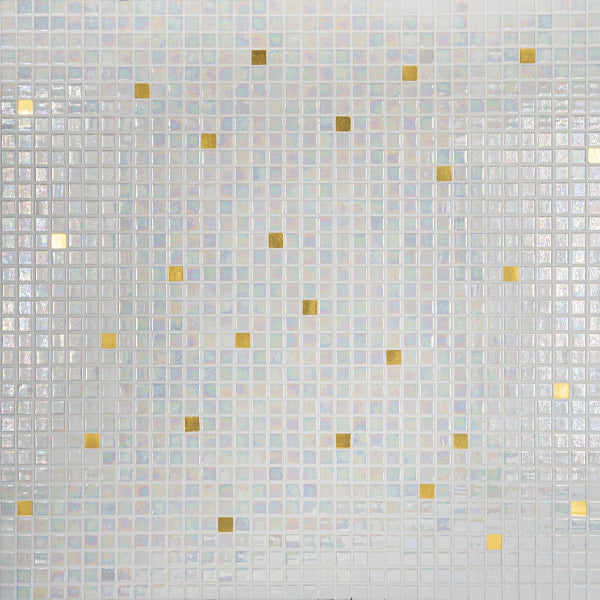 312x495mm Ezarri Pool Mosaic - Gold Perla Gold 25mm Gloss