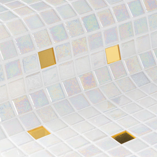 312x495mm Ezarri Pool Mosaic - Gold Perla Gold 25mm Gloss