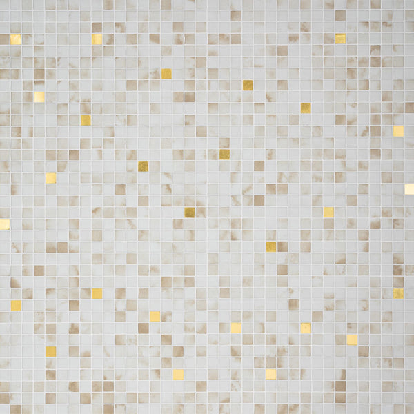 312x495mm Ezarri Pool Mosaic - Gold Sponge Gold 25mm Gloss