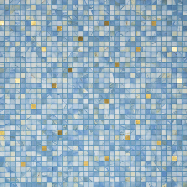 312x495mm Ezarri Pool Mosaic - Gold Washes Gold 25mm Gloss