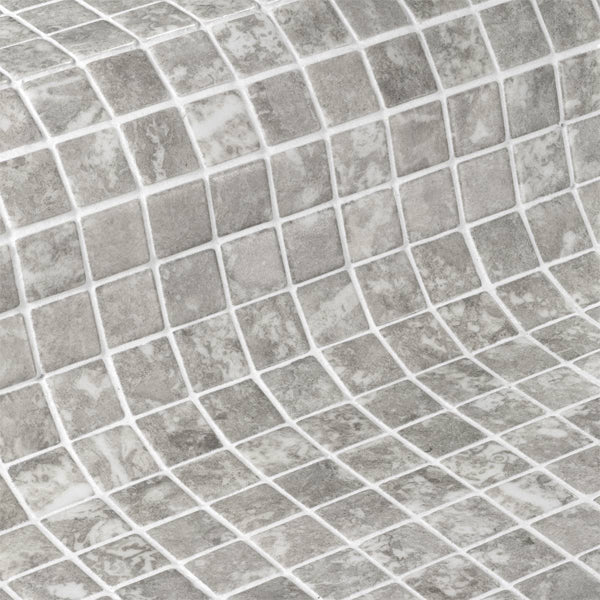 312x495mm Ezarri Pool Mosaic - Zen Stone Ash 25mm Safe (Anti-Slip)