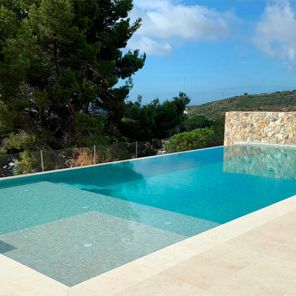 365x365mm Ezarri Pool Mosaic - Zen Stone Ash 50mm Matt