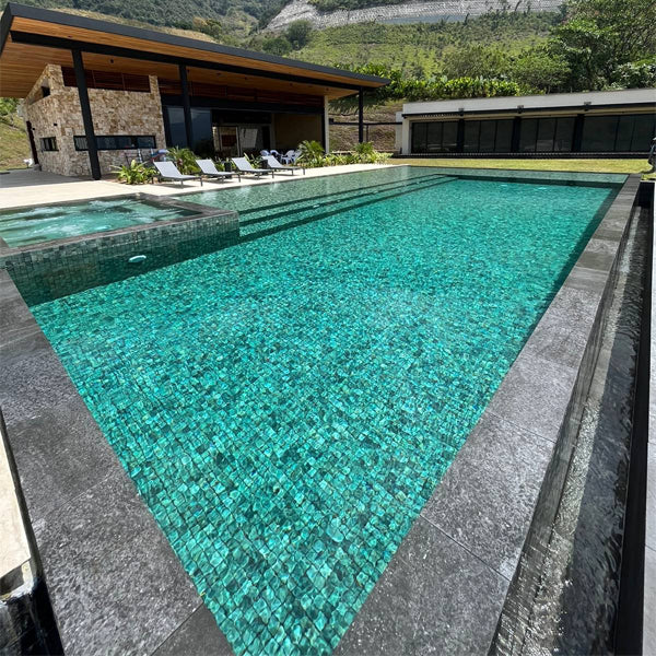 365x365mm Ezarri Pool Mosaic - Zen Stone Bali Stone 50mm Matt