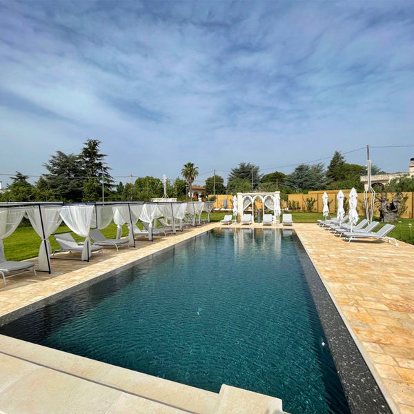 312x495mm Ezarri Pool Mosaic - Zen Stone Black Marble 25mm Matt