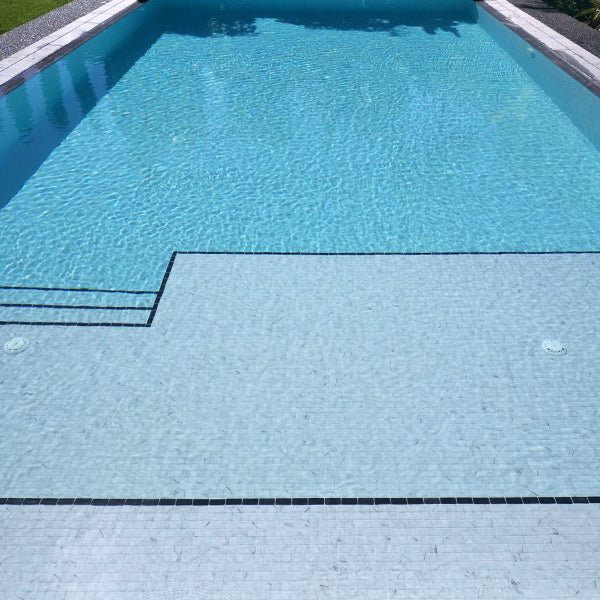 312x495mm Ezarri Pool Mosaic - Zen Stone Carrara 25mm Safe (Anti-Slip)