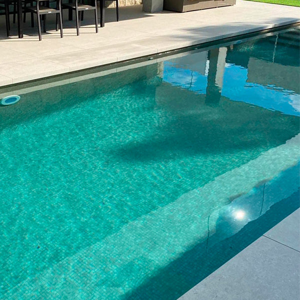 312x495mm Ezarri Pool Mosaic - Zen Stone Creamstone 25mm Safe (Anti-Slip)