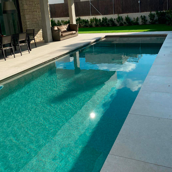 312x495mm Ezarri Pool Mosaic - Zen Stone Creamstone 25mm Safe (Anti-Slip)