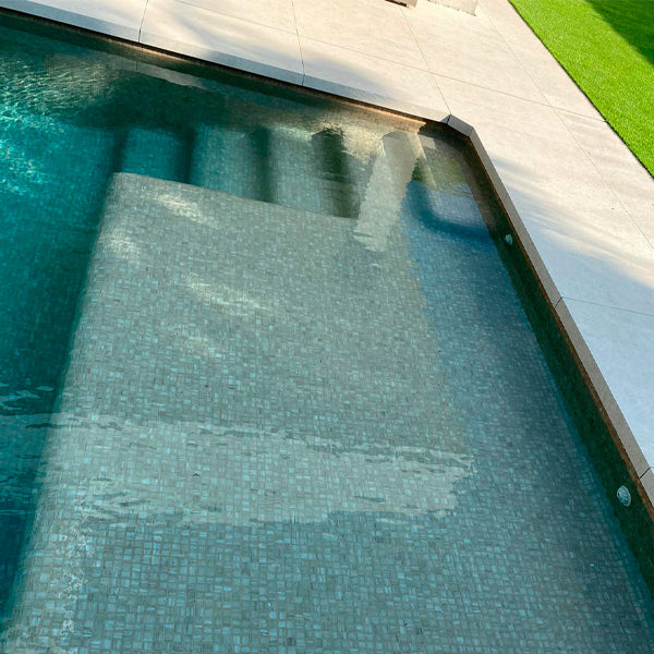 312x495mm Ezarri Pool Mosaic - Zen Stone Creamstone 25mm Safe (Anti-Slip)