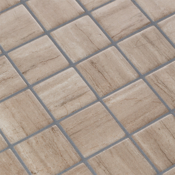 365x365mm Ezarri Pool Mosaic - Zen Stone Creamstone 50mm Matt