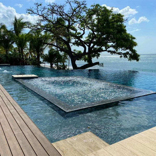 365x365mm Ezarri Pool Mosaic - Zen Stone Dolerite 50mm Matt