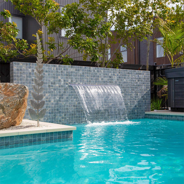 365x365mm Ezarri Pool Mosaic - Zen Stone Dolerite 50mm Matt