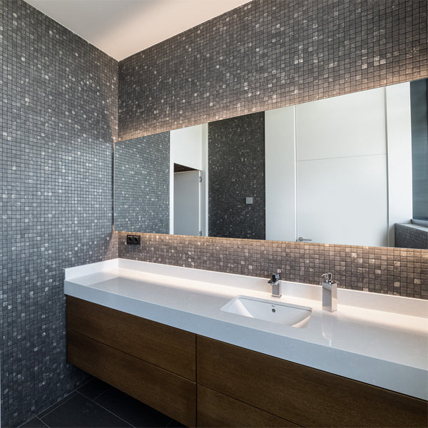 312x495mm Ezarri Pool Mosaic - Zen Stone Phyllite 25mm Safe (Anti-Slip)