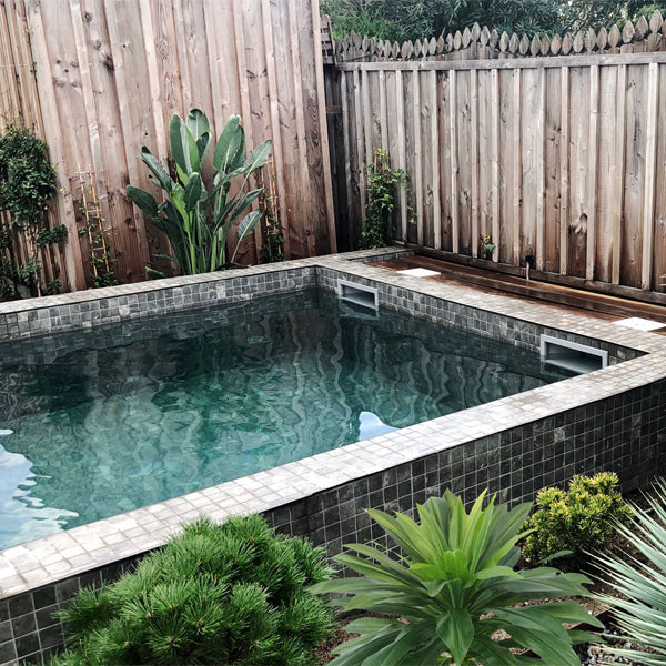 365x365mm Ezarri Pool Mosaic - Zen Stone Phyllite 50mm Matt