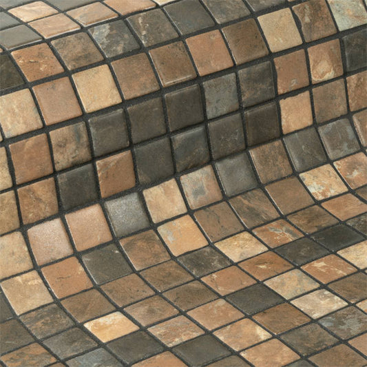 312x495mm Ezarri Pool Mosaic - Zen Stone Riverstone 25mm Matt