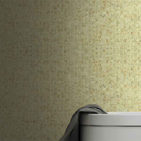 312x495mm Ezarri Pool Mosaic - Zen Stone Sandstone 25mm Safe (Anti-Slip)