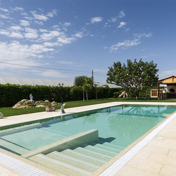 312x495mm Ezarri Pool Mosaic - Zen Stone Sandstone 25mm Safe (Anti-Slip)