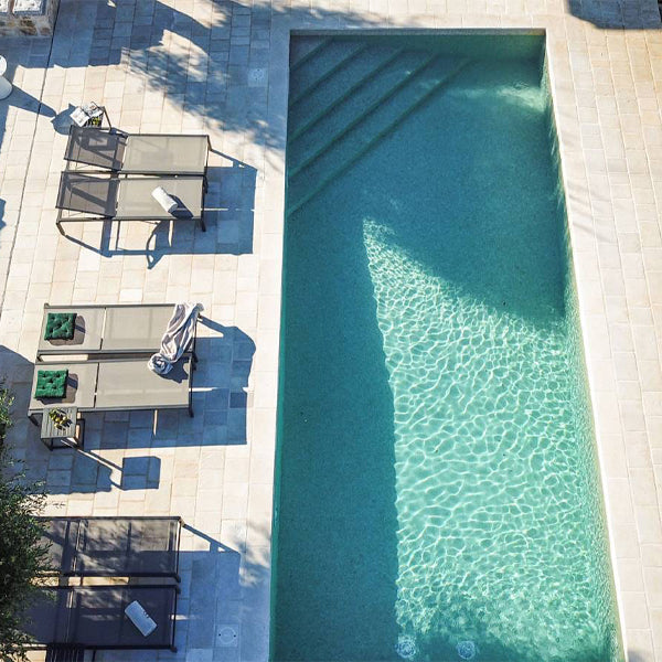 312x495mm Ezarri Pool Mosaic - Zen Stone Sandstone 25mm Safe (Anti-Slip)