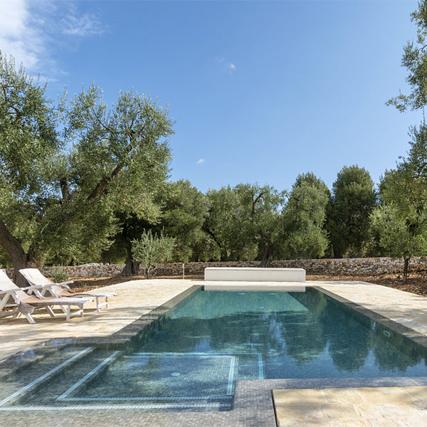 312x495mm Ezarri Pool Mosaic - Zen Stone Sarsen 25mm Safe (Anti-Slip)