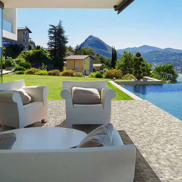 365x365mm Ezarri Pool Mosaic - Zen Stone Sarsen 50mm Matt