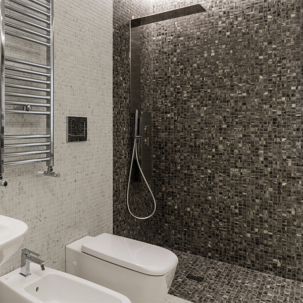 312x495mm Ezarri Pool Mosaic - Zen Stone Tigrato 25mm Safe (Anti-Slip)