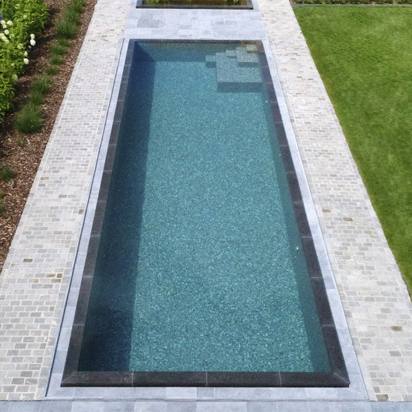 312x495mm Ezarri Pool Mosaic - Zen Stone Tigrato 25mm Safe (Anti-Slip)