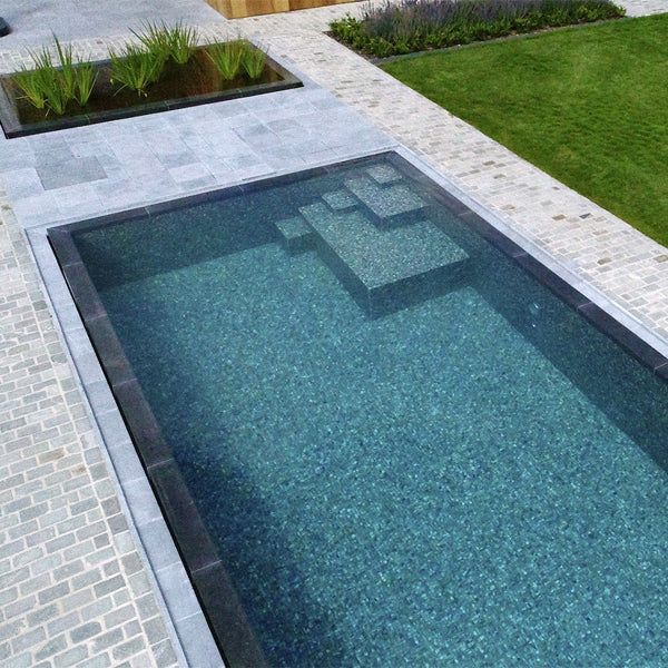 312x495mm Ezarri Pool Mosaic - Zen Stone Tigrato 25mm Safe (Anti-Slip)