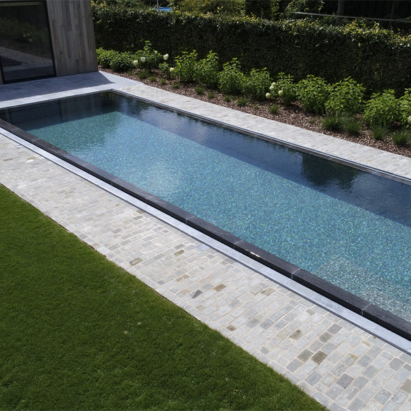 312x495mm Ezarri Pool Mosaic - Zen Stone Tigrato 25mm Safe (Anti-Slip)