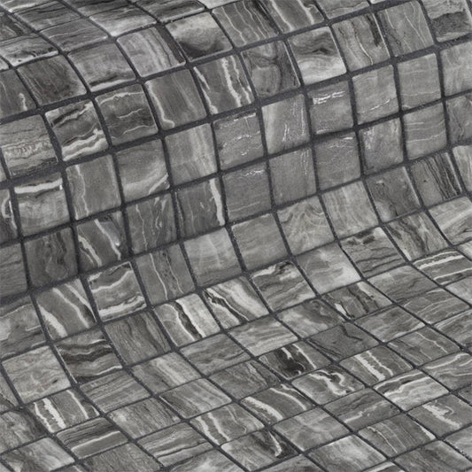 312x495mm Ezarri Pool Mosaic - Zen Stone Tigrato 25mm Safe (Anti-Slip)