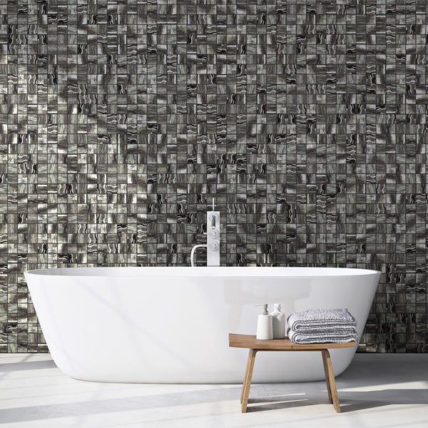 365x365mm Ezarri Pool Mosaic - Zen Stone Tigrato 50mm Matt