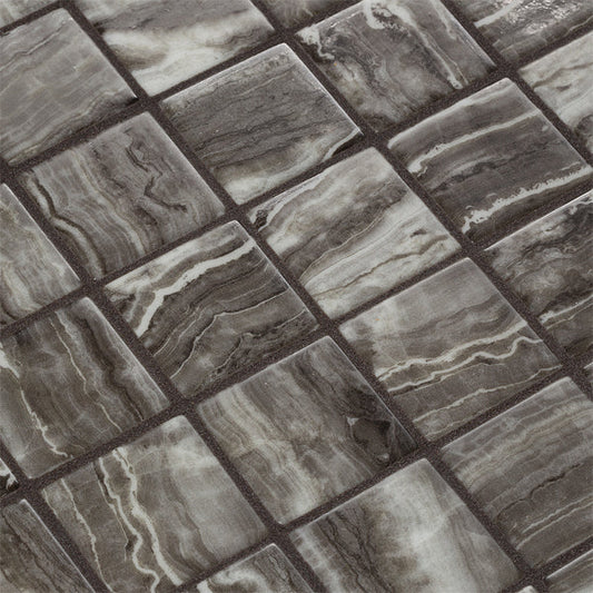365x365mm Ezarri Pool Mosaic - Zen Stone Tigrato 50mm Matt