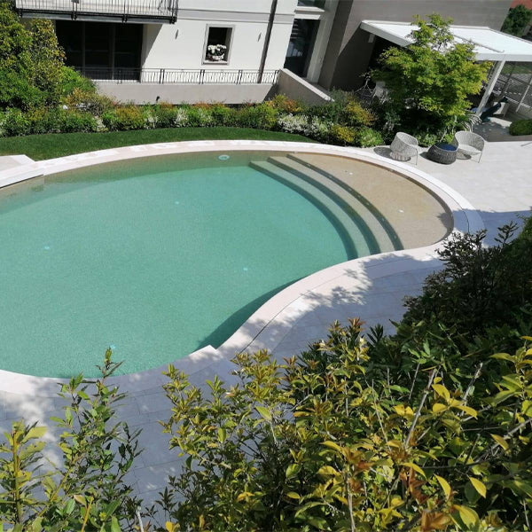 312x495mm Ezarri Pool Mosaic - Zen Stone Travertino 25mm Safe (Anti-Slip)