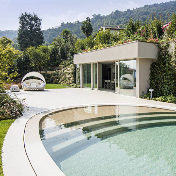 312x495mm Ezarri Pool Mosaic - Zen Stone Travertino 25mm Safe (Anti-Slip)