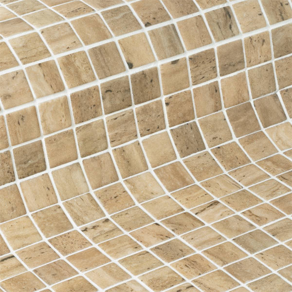 312x495mm Ezarri Pool Mosaic - Zen Stone Travertino 25mm Safe (Anti-Slip)