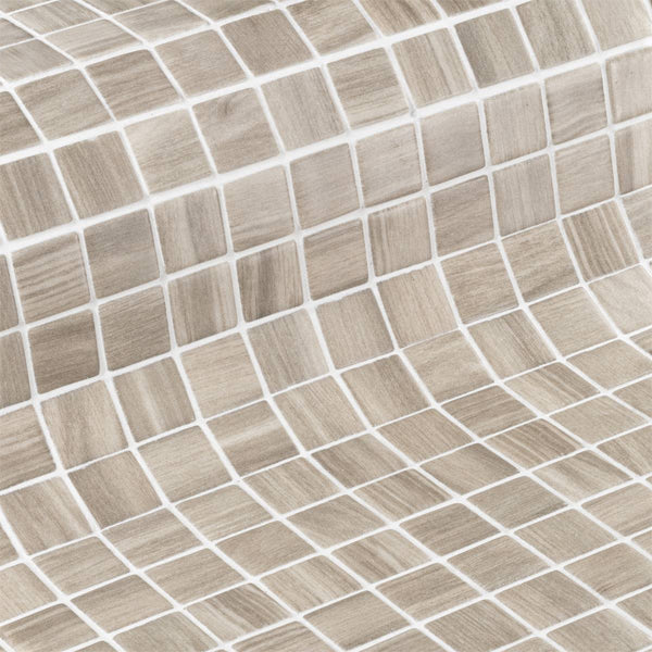 312x495mm Ezarri Pool Mosaic - Zen Wood Oak 25mm Safe (Anti-Slip)