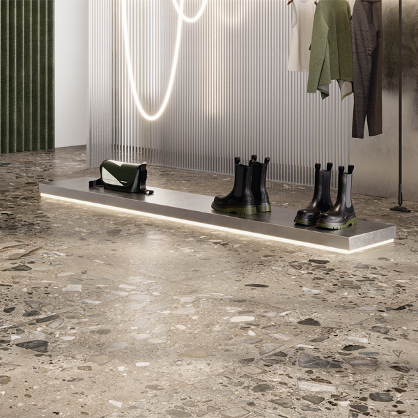 604x604mm Ceramica Fioranese - I Ciottoli Sassi Argilla Levigato