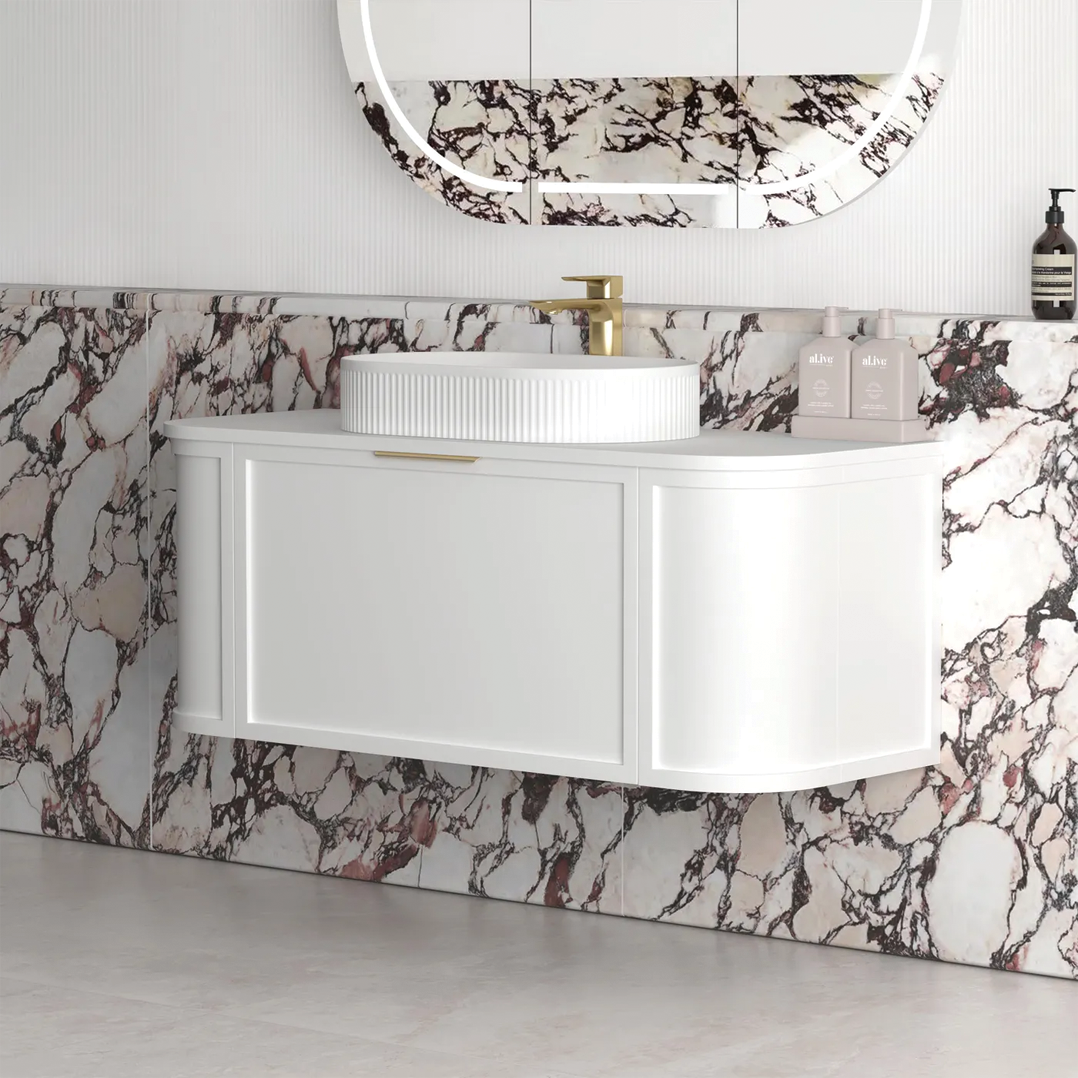 Otti - 1188wx450hx452d Hampshire Satin White 1200mm Wall Hung Vanity (Cabinet Only)