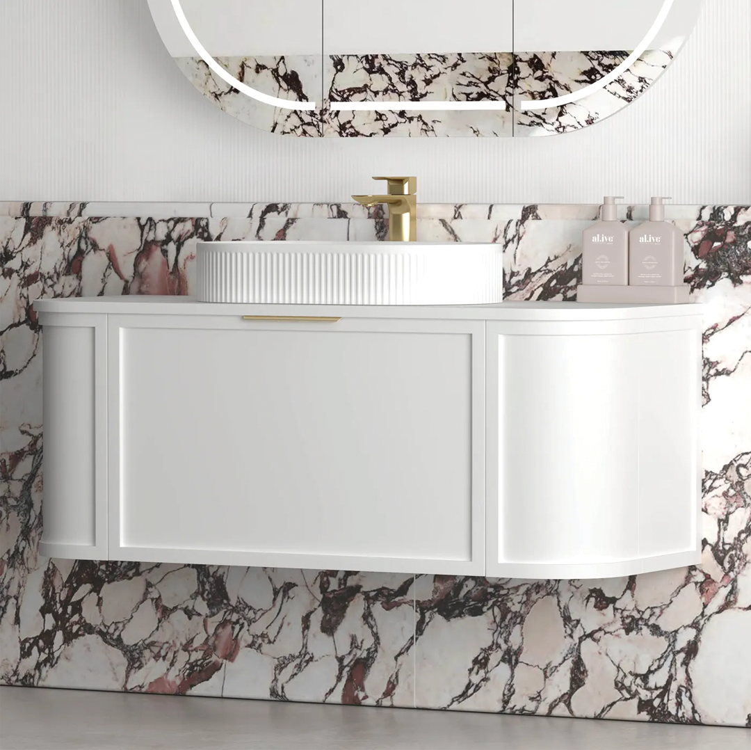 Otti - 1188wx450hx452d Hampshire Satin White 1200mm Wall Hung Vanity (Cabinet Only)