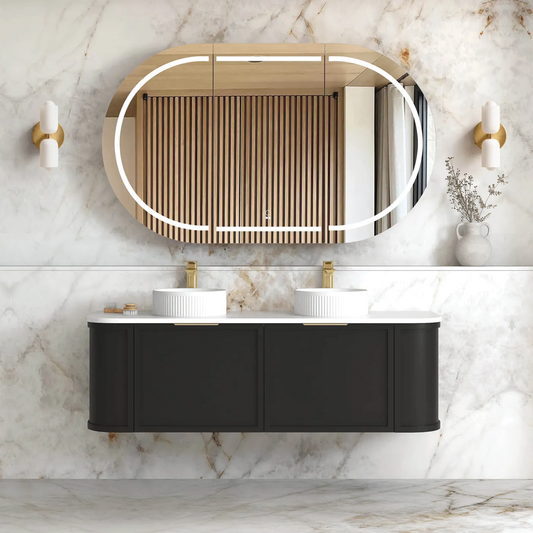 Otti - 1488wx450hx452d Hampshire Satin Black 1500mm Wall Hung Vanity (Cabinet Only)