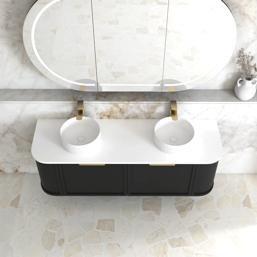 Otti - 1488wx450hx452d Hampshire Satin Black 1500mm Wall Hung Vanity (Cabinet Only)